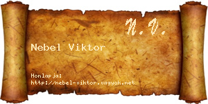 Nebel Viktor névjegykártya
